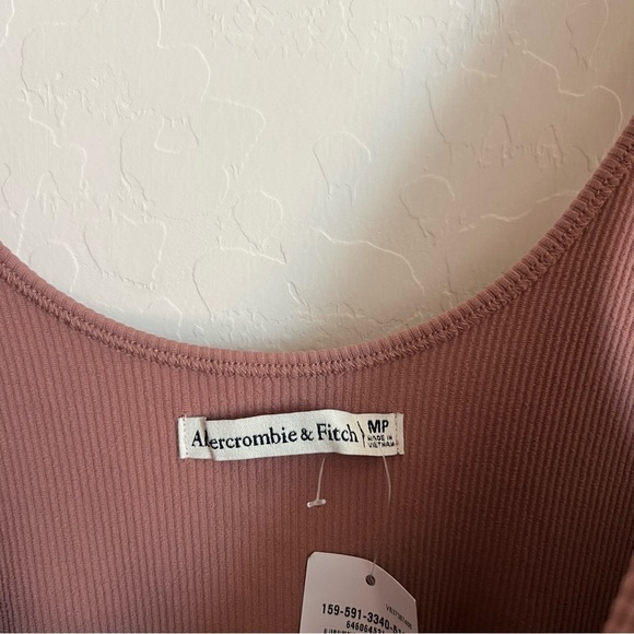 Abercrombie & Fitch Dusty Pink Skinny Rib Body Con Form Fit Tank Dress - Picture 4 of 7